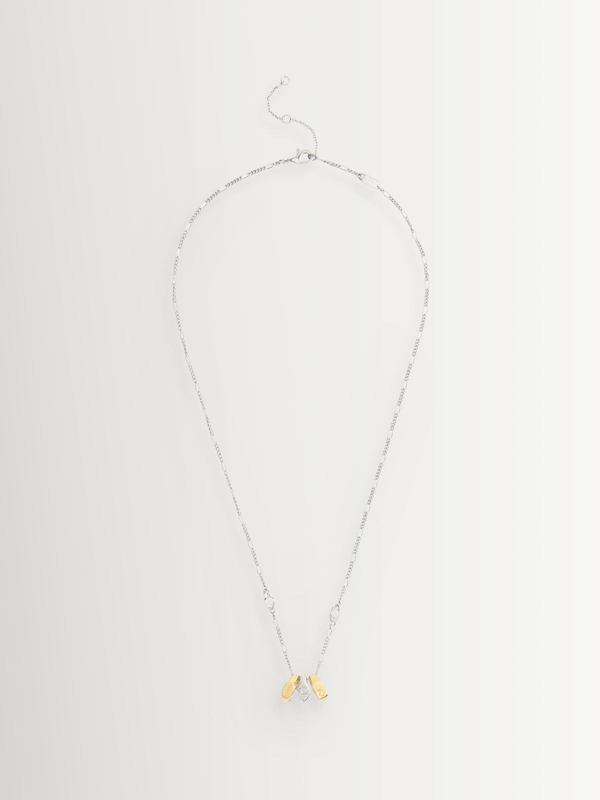 Coach gold tone signature signet rondelle pendant necklace - British product