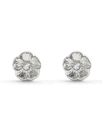 Next Stud Earrings with Tea Rose Motif and Crystal Stones, 8mm- Buy online at McGrocer