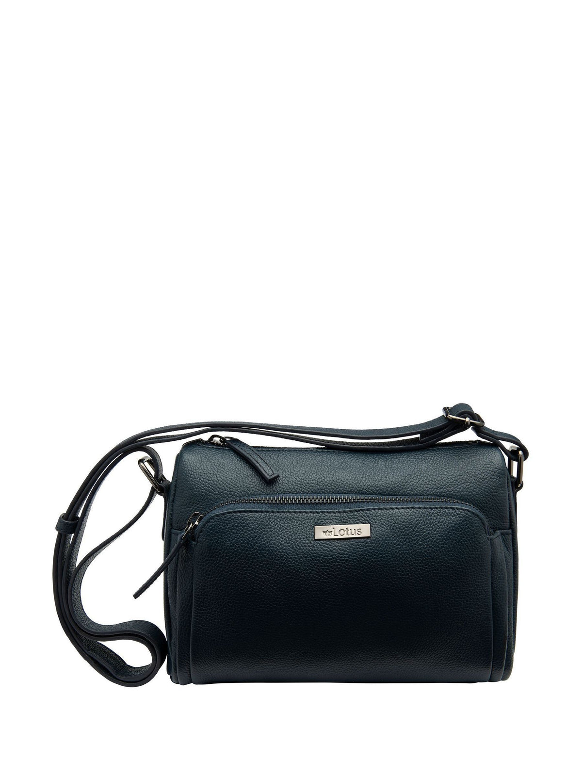 Lotus Black Leather Handbag