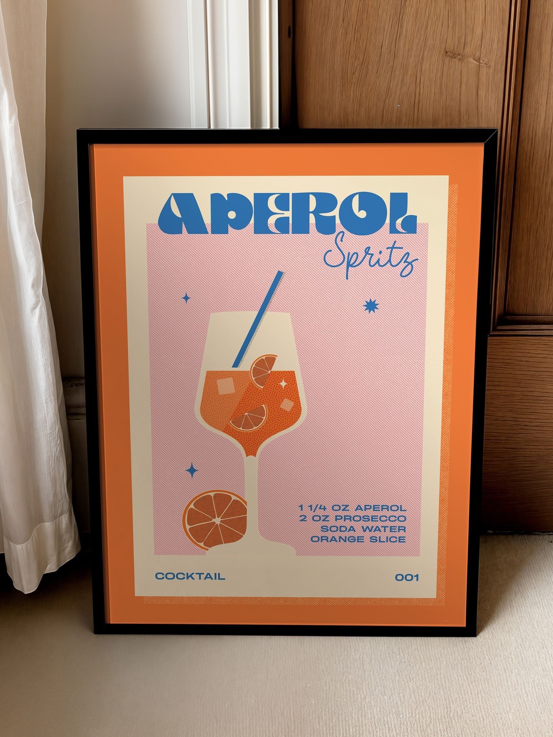We Are Proper Good Orange Aperol Spritz art print (British brand)