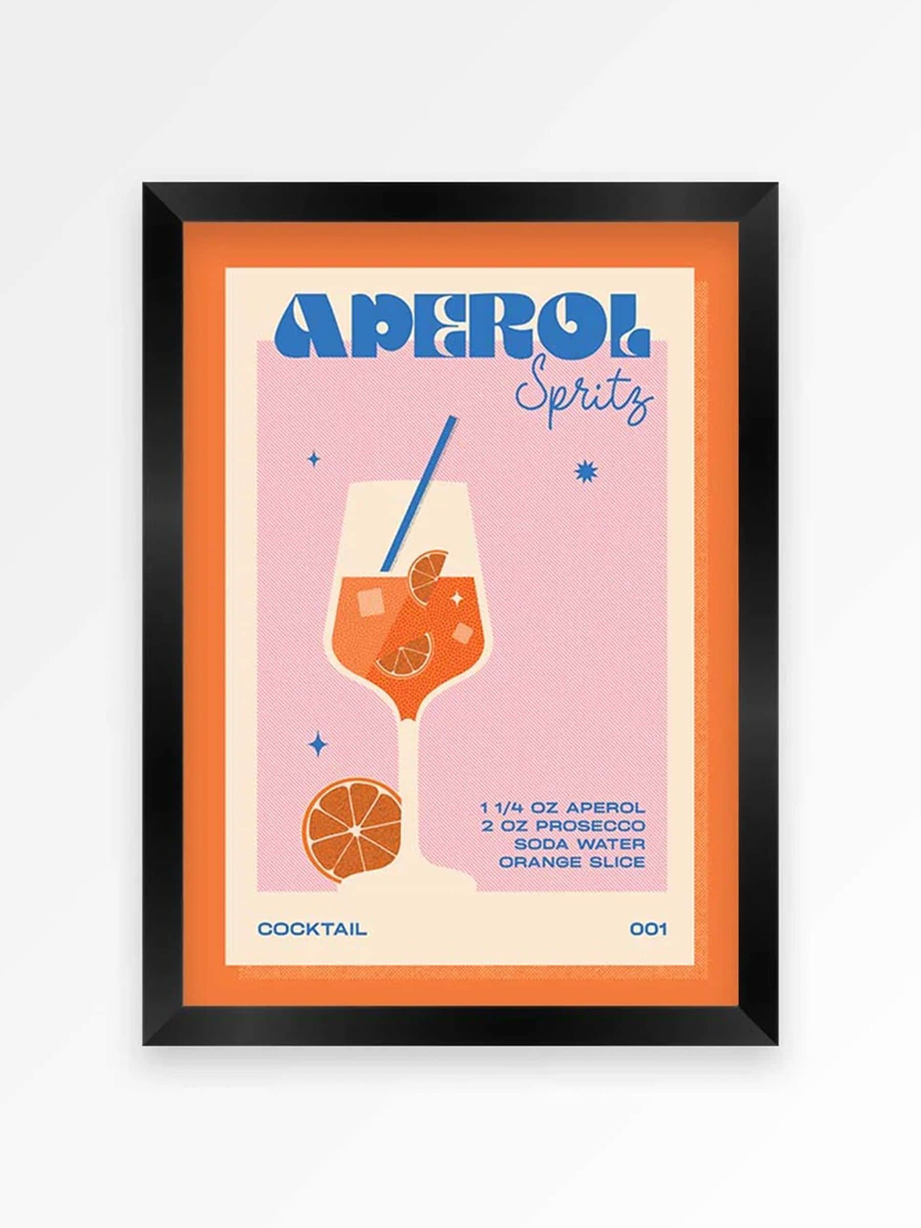 We Are Proper Good Orange Aperol Spritz art print (British brand)