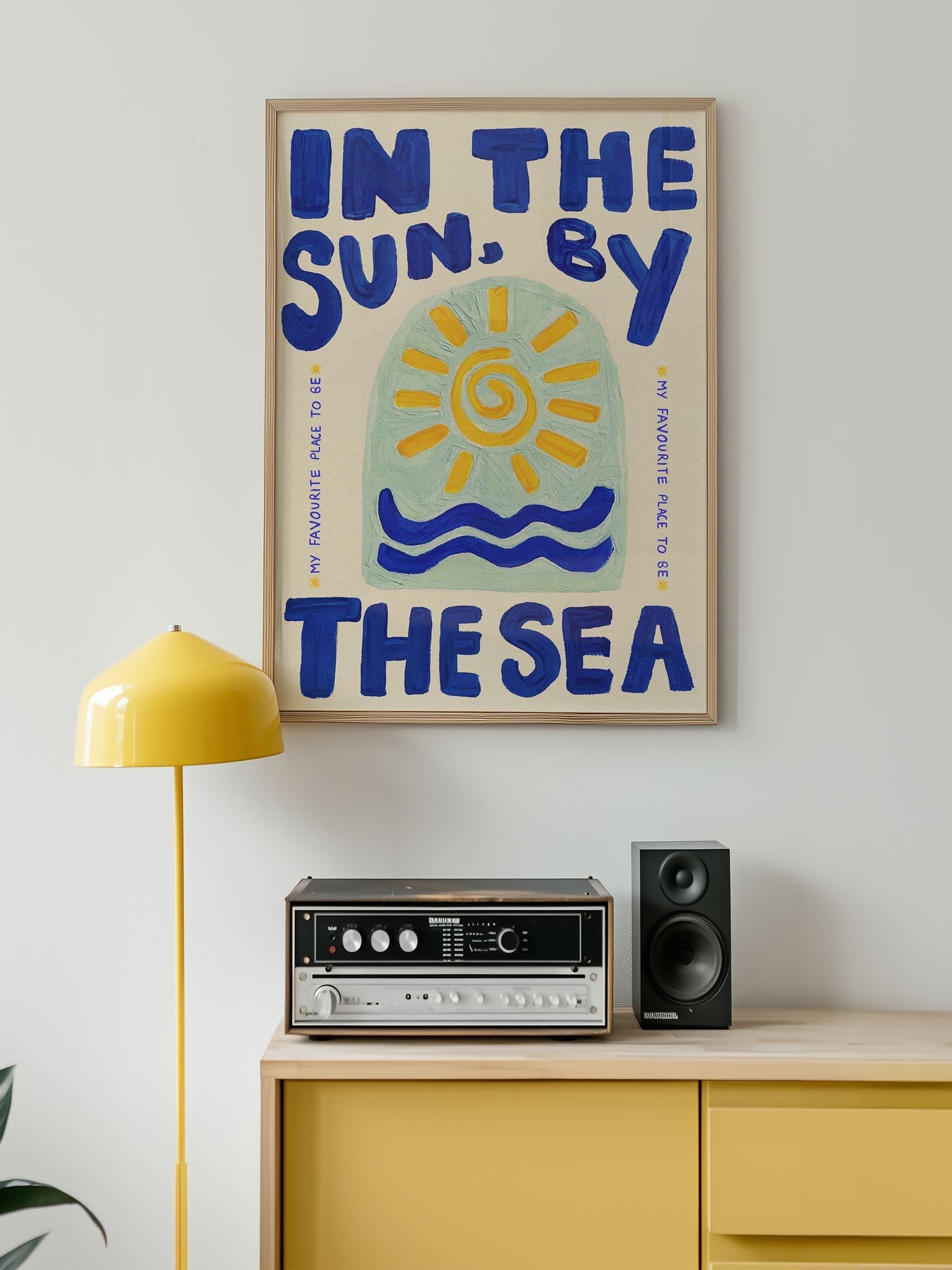 We Are Proper Good blue sea art print, imported from the UK