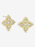 Jon Richard crystal clover earrings 20mm, UK version