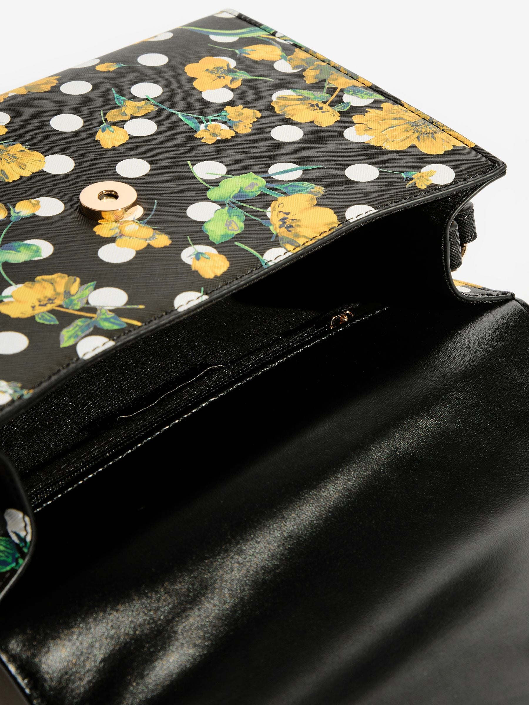 Lipsy polka dot floral top handle bag (British brand)