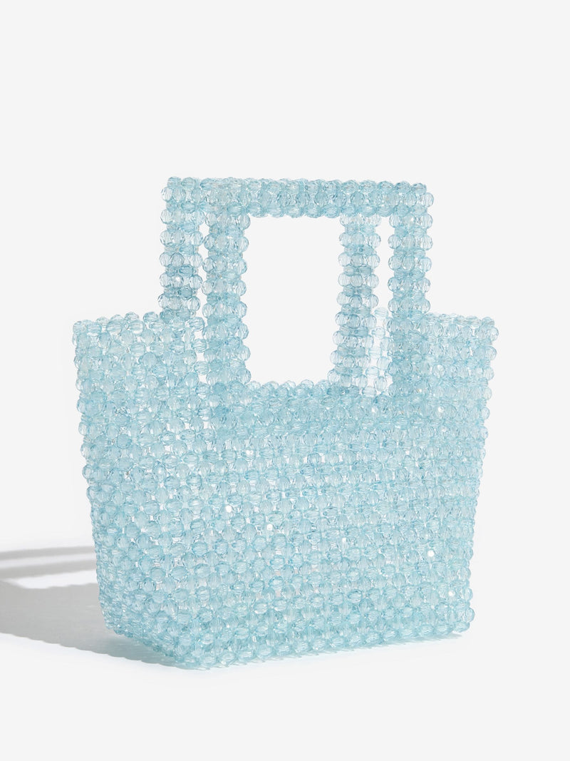 Lipsy blue beaded top handle bag - British product