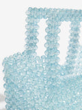 Lipsy blue beaded top handle bag - British product