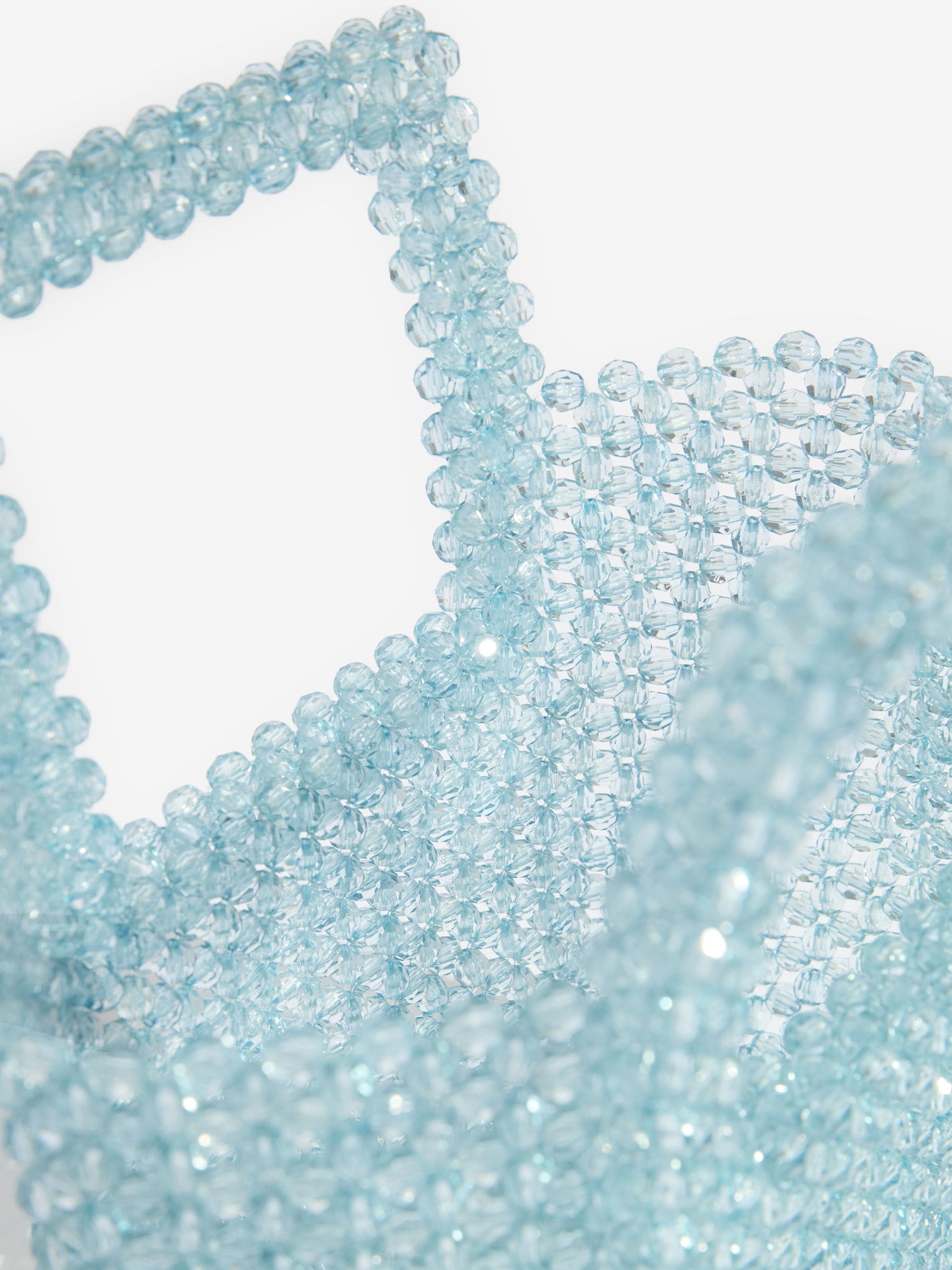 Lipsy blue beaded top handle bag - British product