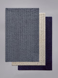 The Set 3 Pack Navy/White Textured Bobble Bath Mats