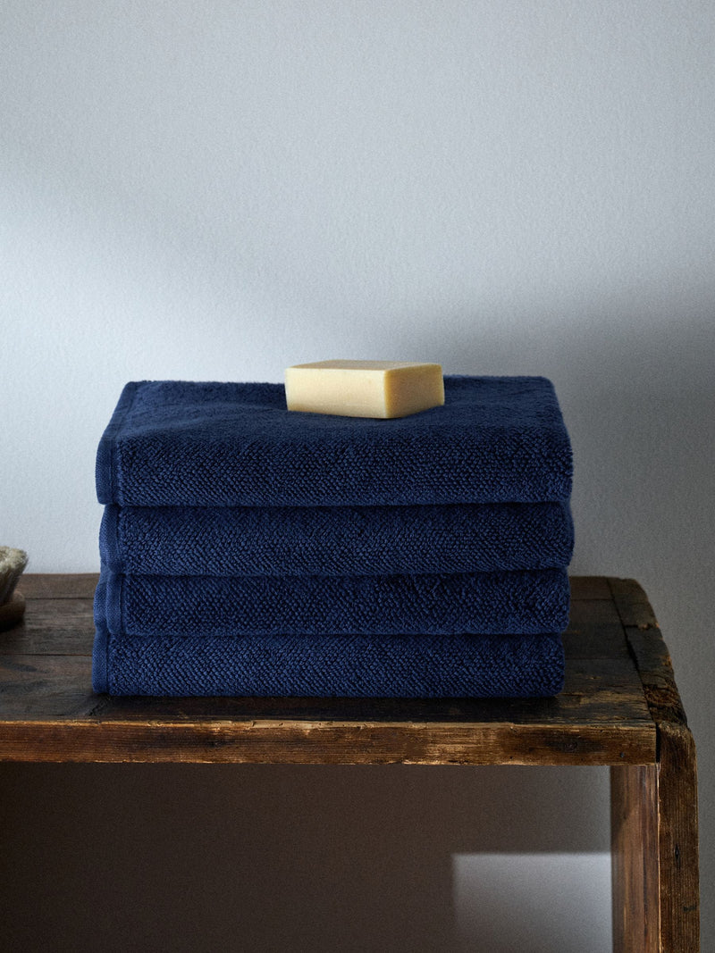 The Set sage green popcorn textured hand towels 4 pack, UK version