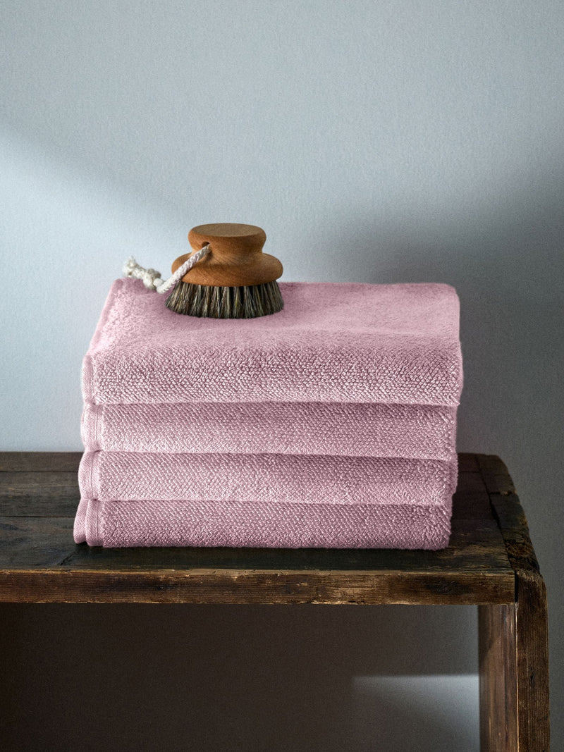The Set Sage Green Popcorn Textured 100% Cotton Hand Towels - 4 Pack, 50x90cm