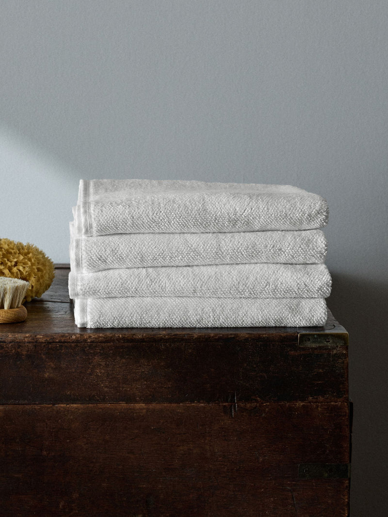 The Set Sage Green Popcorn Textured 100% Cotton Hand Towels - 4 Pack, 50x90cm