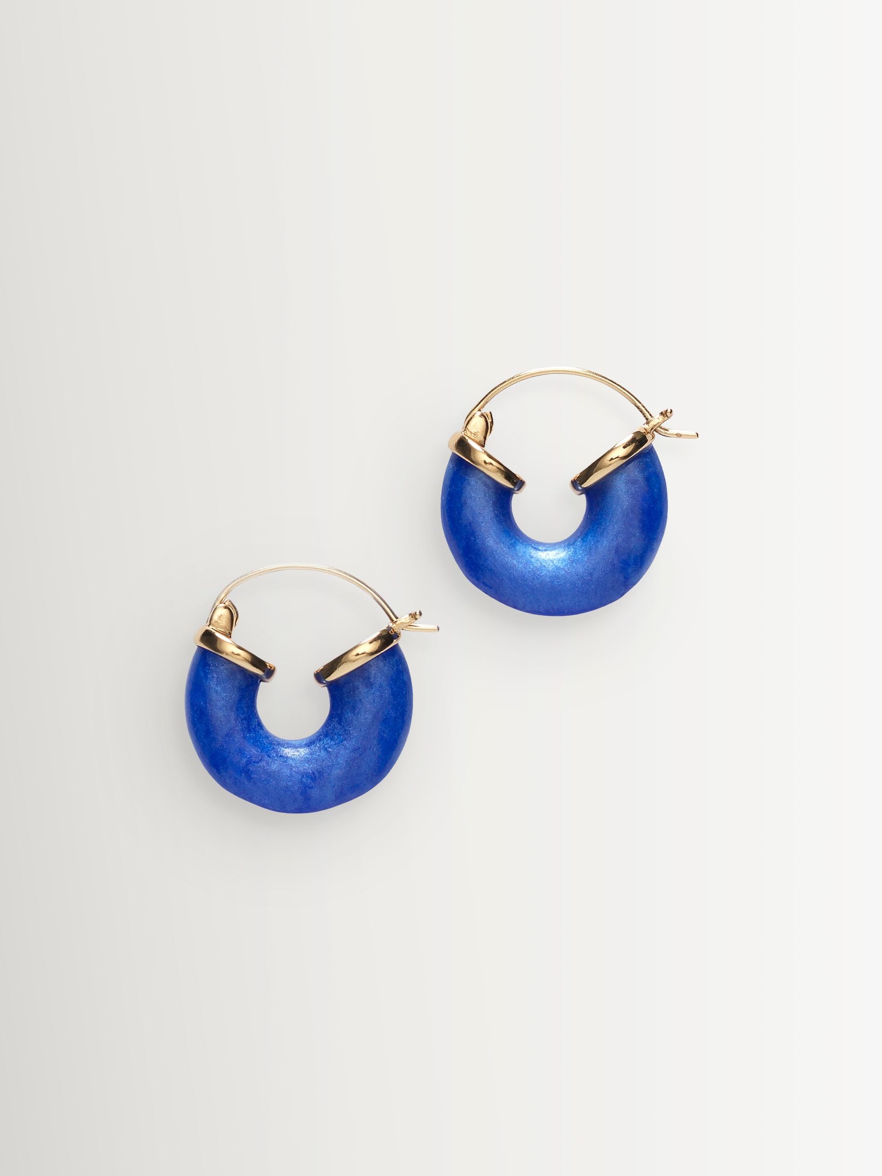 Anni Lu Pink Petit Swell Hoop Earrings 18 x 4 mm