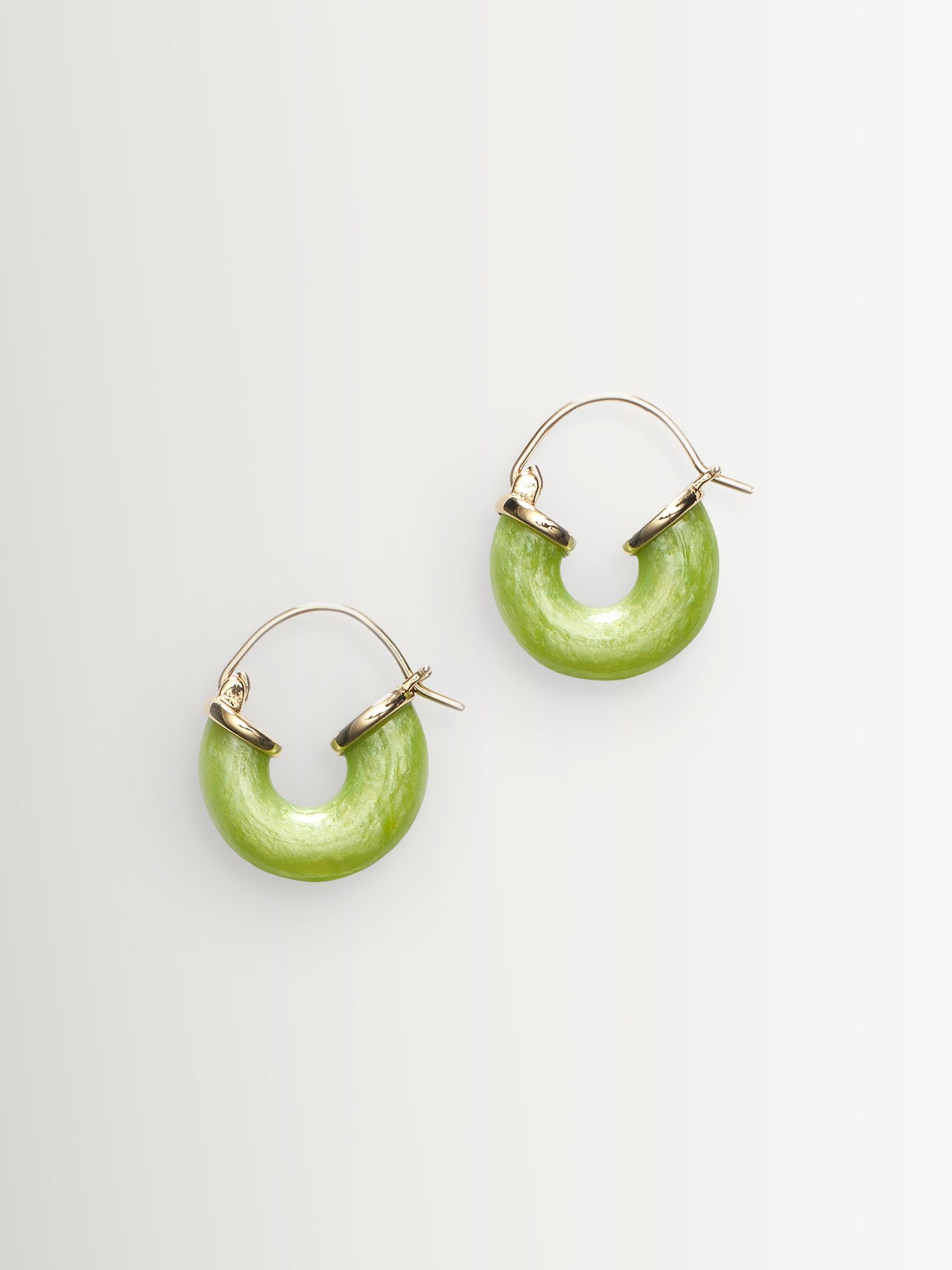 Anni Lu Pink Petit Swell Hoop Earrings 18 x 4 mm