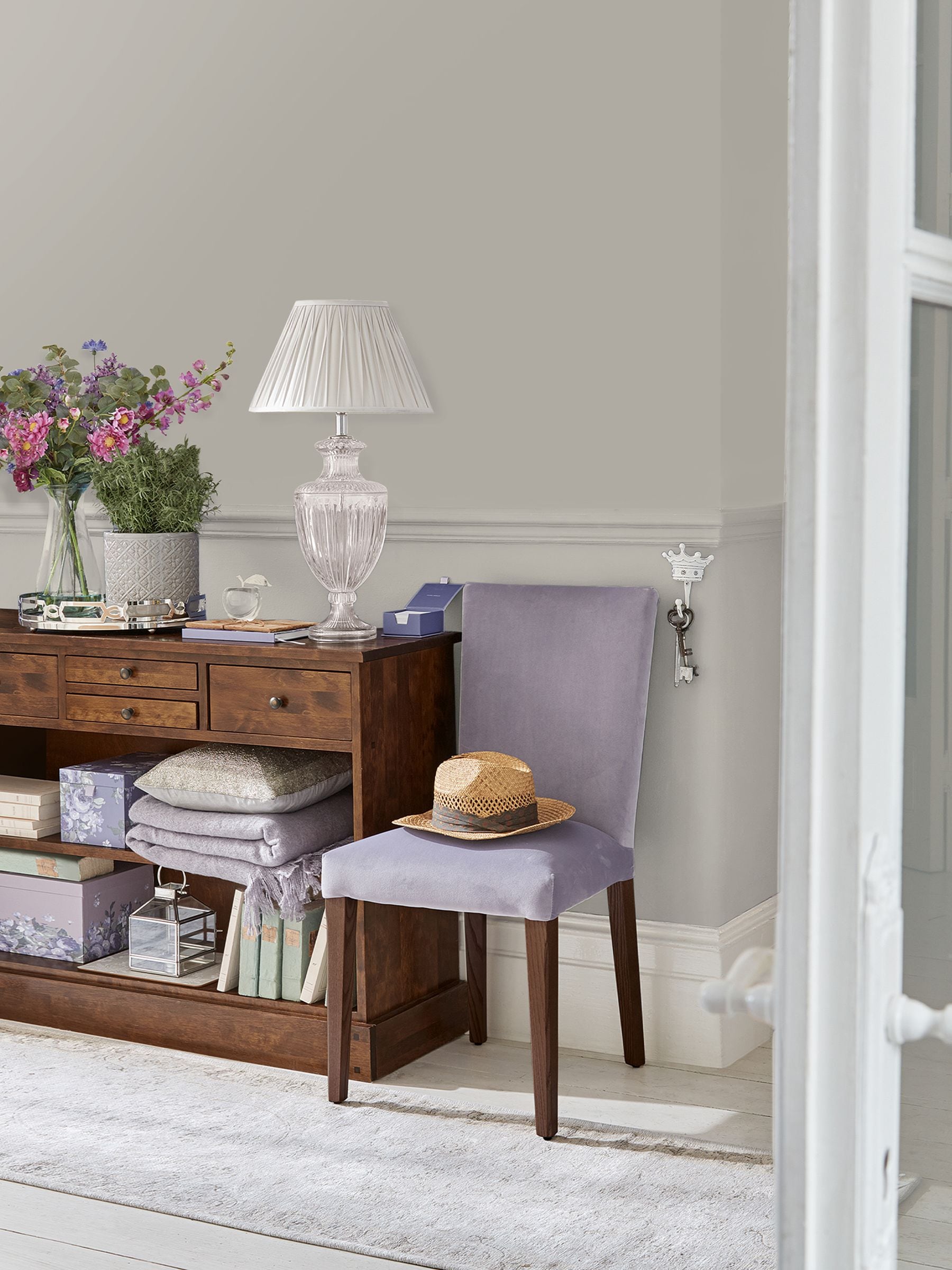 Laura Ashley Pale Dove Grey Matt Emulsion Peel & Stick Paint Sample
