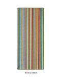My Mat green stripe doormat runner in Candy design (British brand)