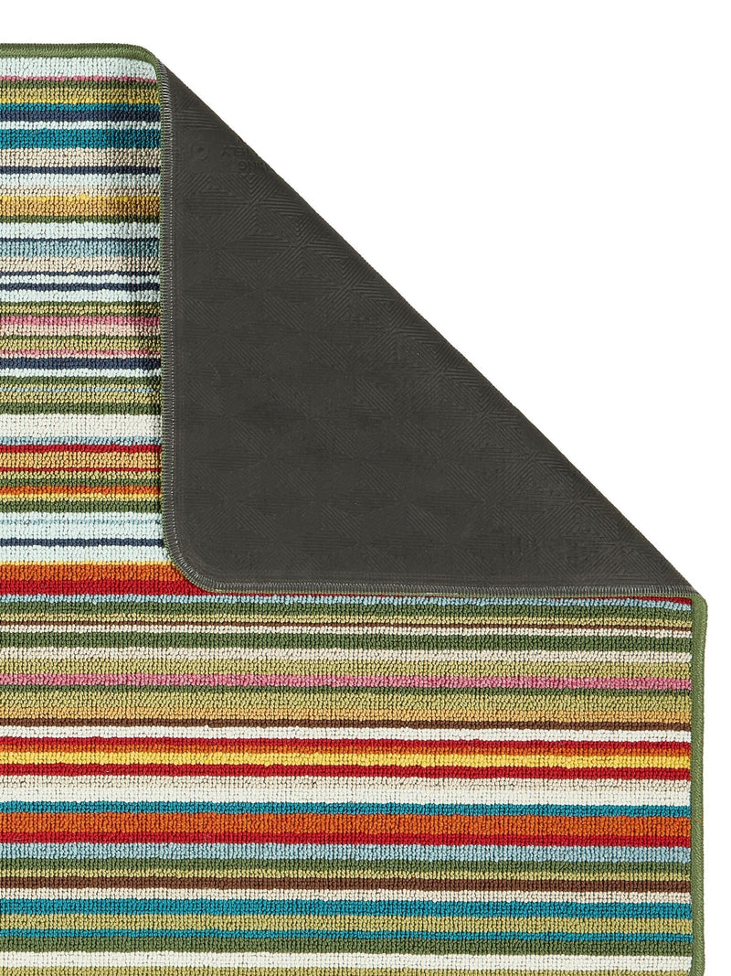 My Mat green stripe doormat runner in Candy design (British brand)