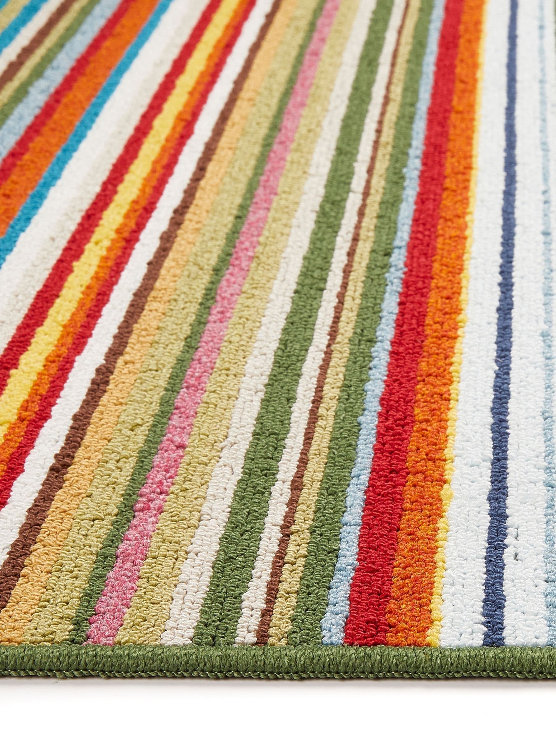 My Mat green stripe doormat runner in Candy design (British brand)