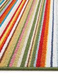 My Mat green stripe doormat runner in Candy design (British brand)