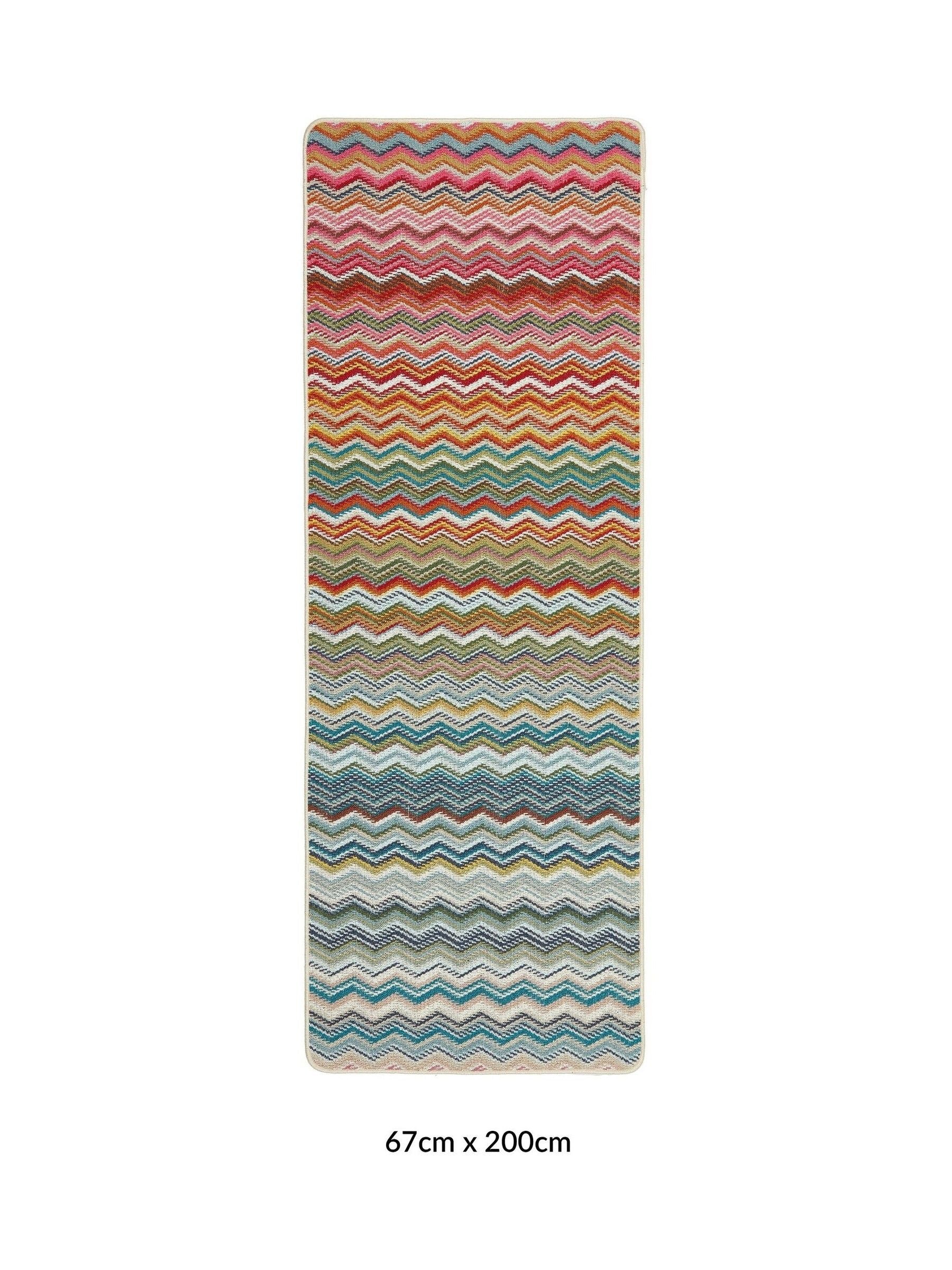 My Mat Candy Rainbow Zig Zag runner 200x67cm - British product