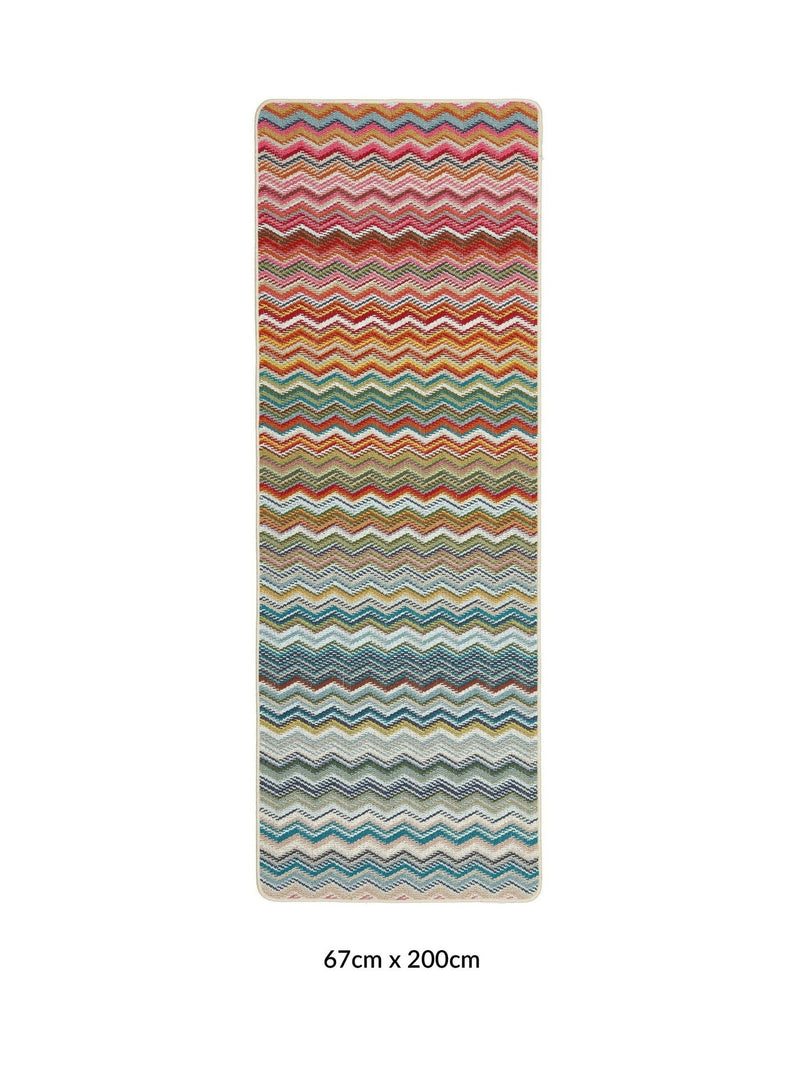 My Mat Candy Rainbow Zig Zag runner 200x67cm - British product