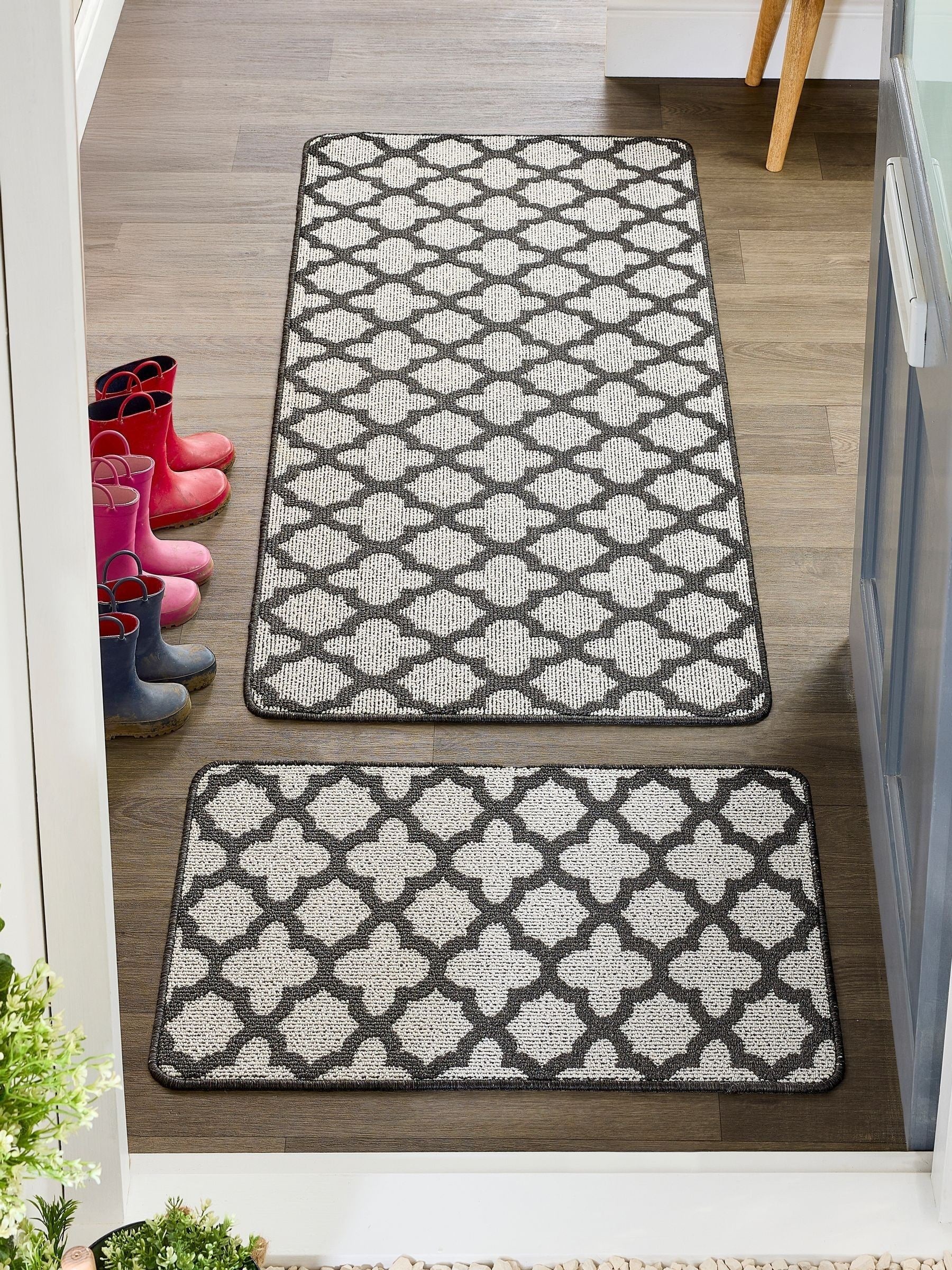 My Mat Charcoal Moroccan Tile Runner