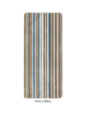 My Mat Candy Multi Natural Stripe doormat, imported from the UK