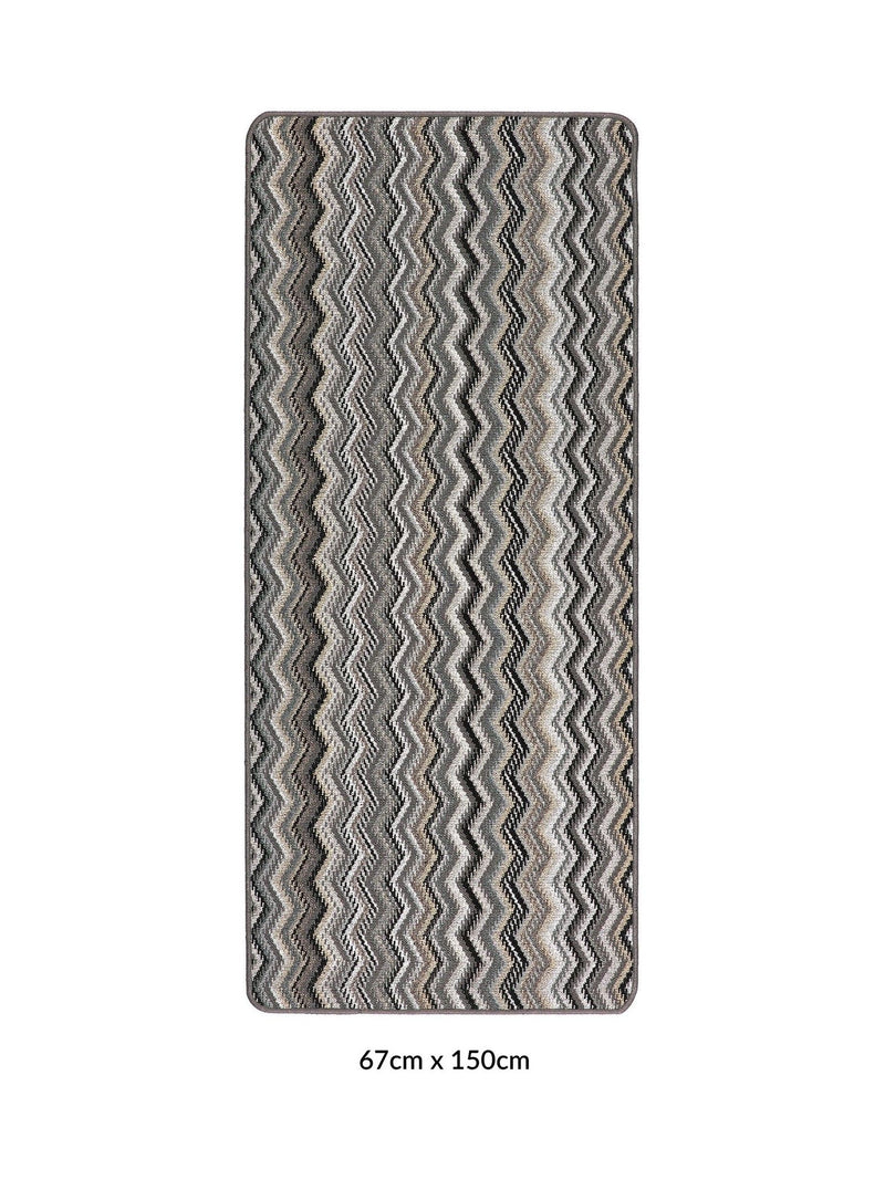 My Mat Candy multi monochrome zig zag mat, imported from the UK
