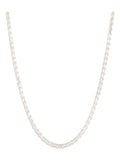 Lauren Ralph Lauren silver tone crystal baguette necklace 17 inch, UK version