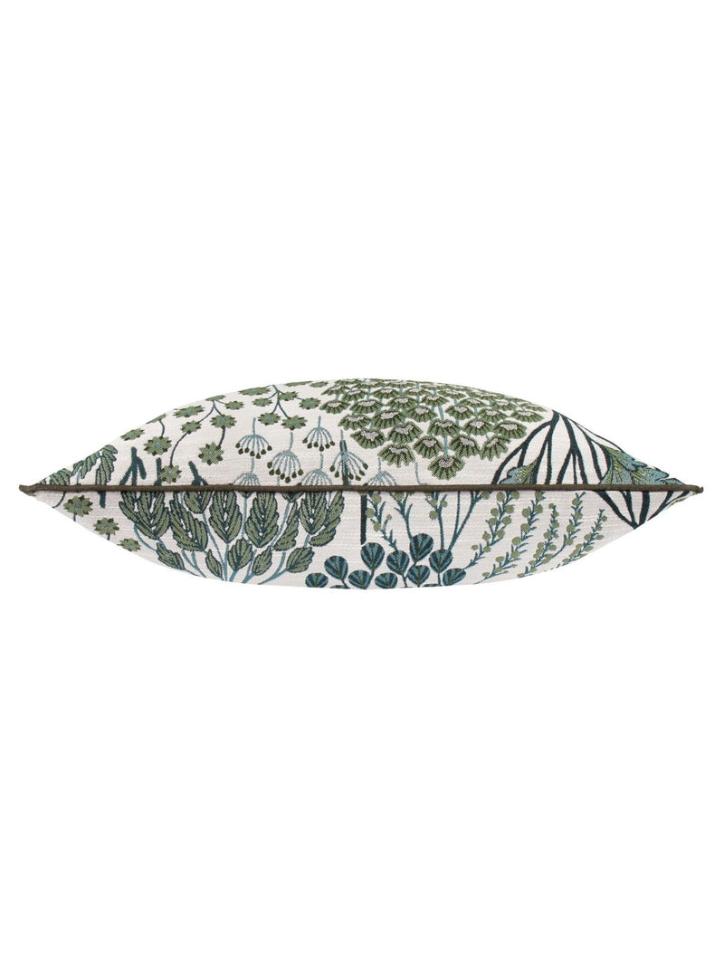 Wylder Thyme/Mineral Green Ophelia Floral Jacquard Cushion