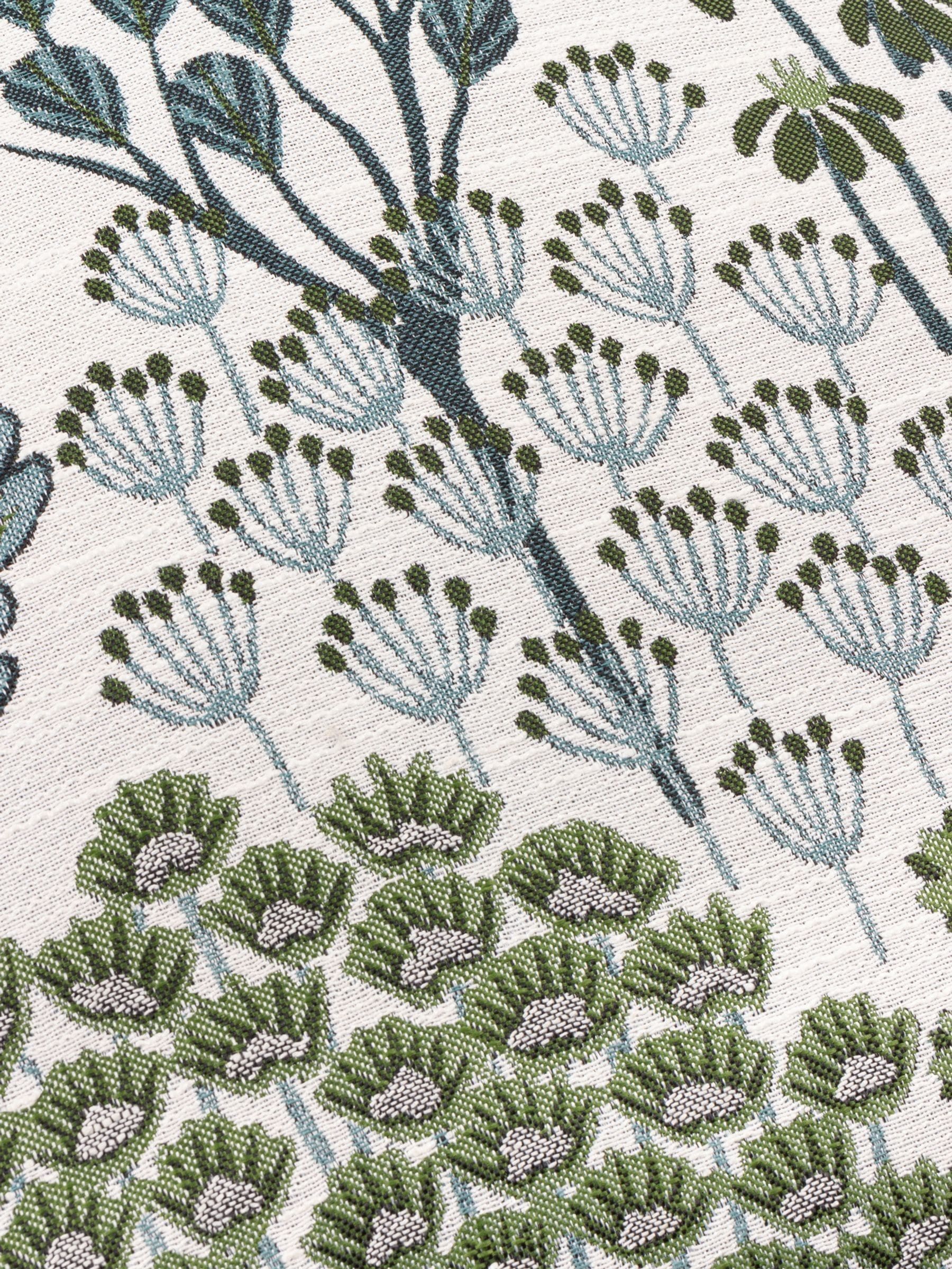 Wylder Thyme/Mineral Green Ophelia Floral Jacquard Cushion