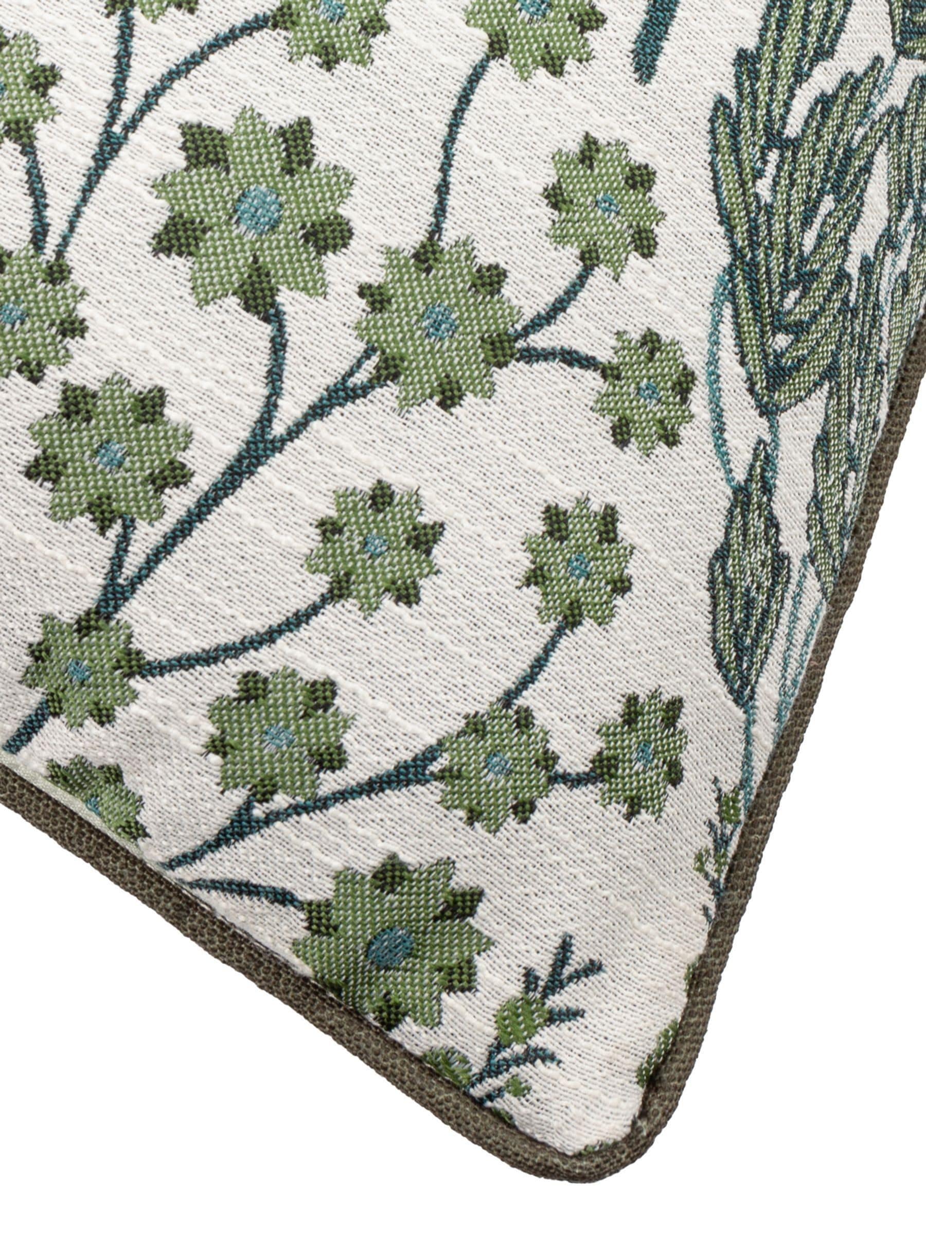 Wylder Thyme/Mineral Green Ophelia Floral Jacquard Cushion