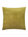 Paoletti Evoke cut velvet cushion olive 55cm (British brand)