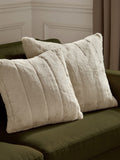 Paoletti Oatmeal Empress faux fur cushion - British product