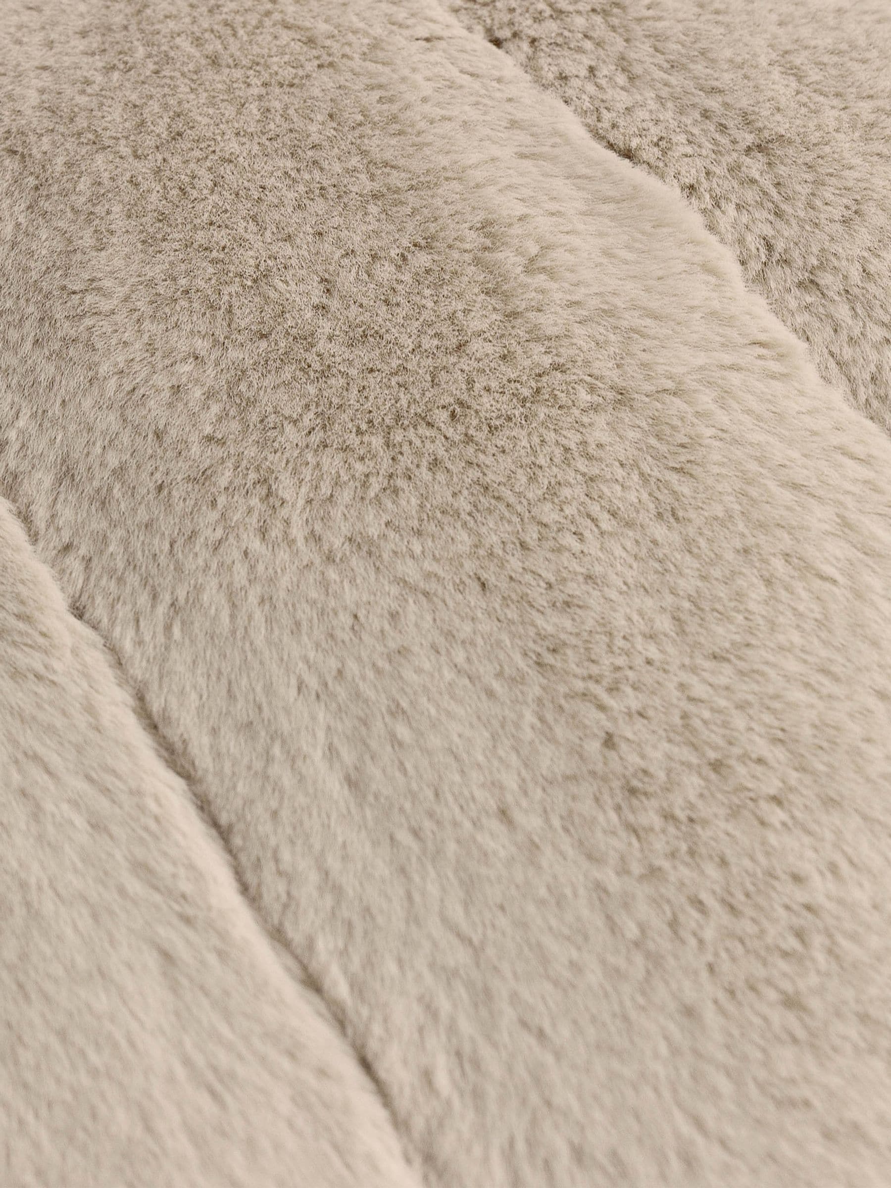 Paoletti Oatmeal Empress faux fur cushion - British product