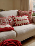 Furn red candy fa la la Christmas cushion 50cm, UK version