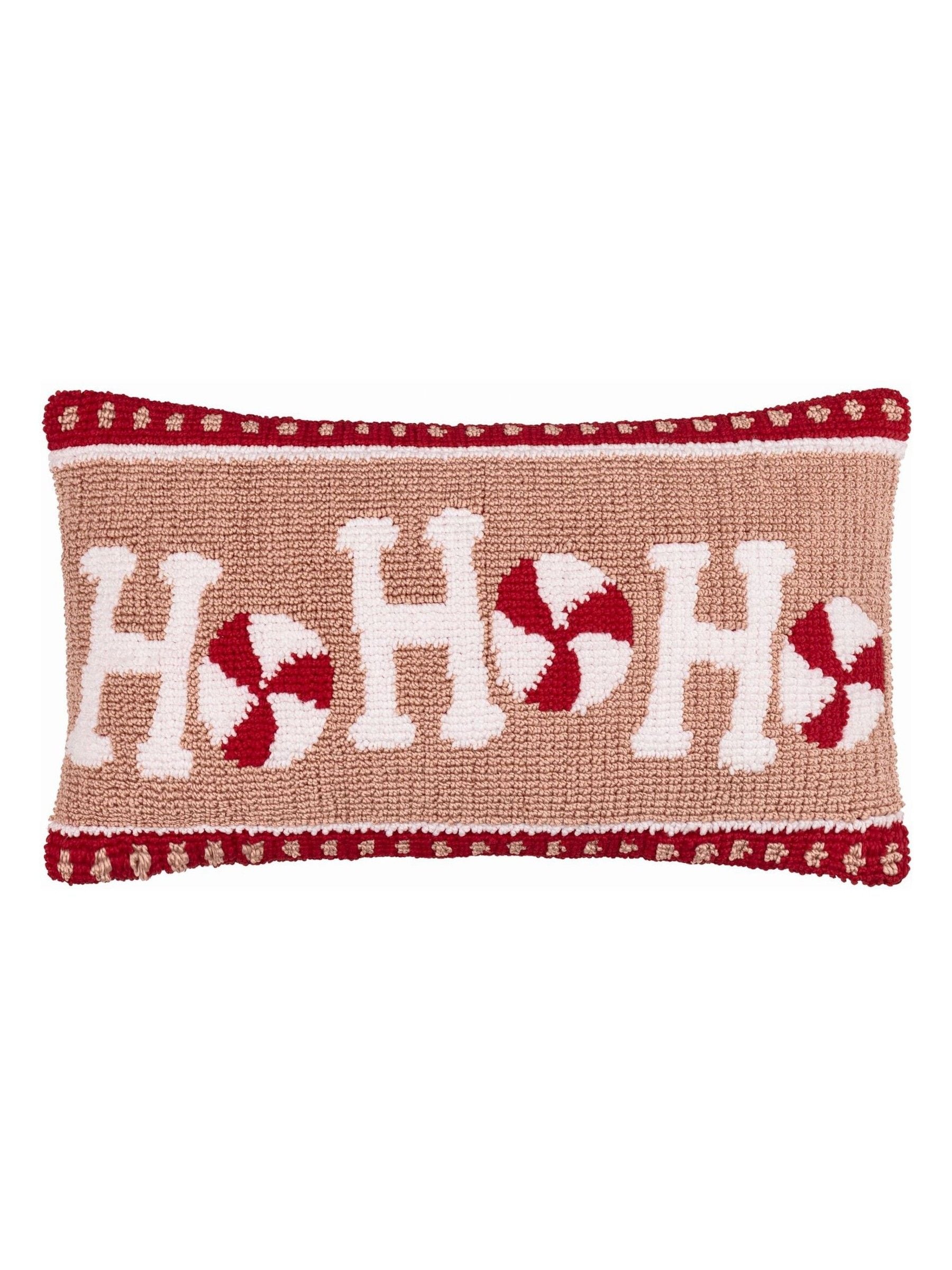 Furn red candy fa la la Christmas cushion 50cm, UK version