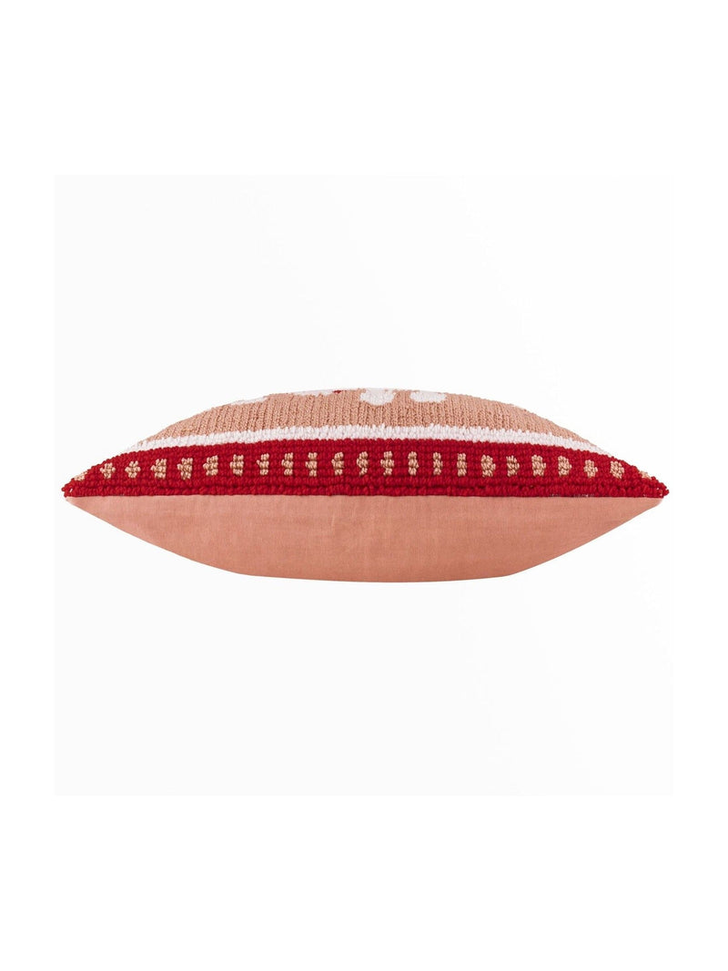 Furn red candy fa la la Christmas cushion 50cm, UK version