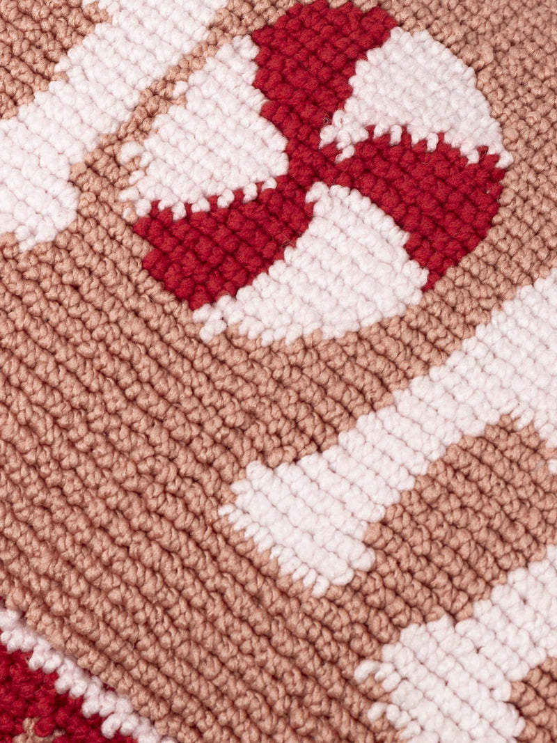 Furn red candy fa la la Christmas cushion 50cm, UK version