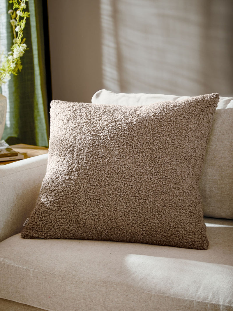 Yard Taupe Brown Cabu Chunky Boucle Cushion