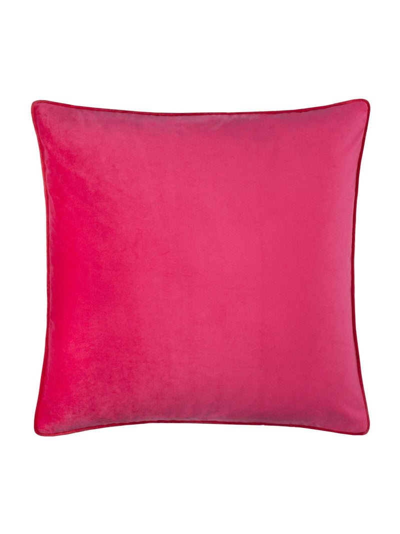 Furn Pink Red Meridian Velvet 55 x 55cm Cushion