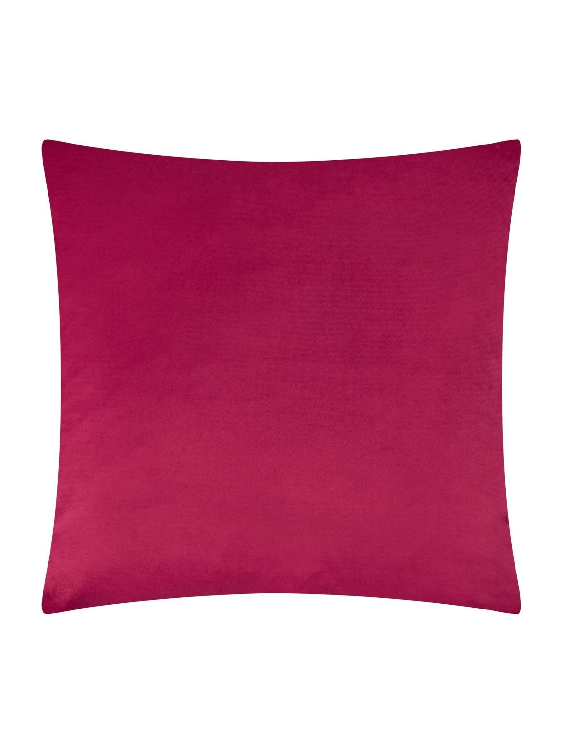 Furn multicolour Christmas holly wreath embroidered cushion (British brand)