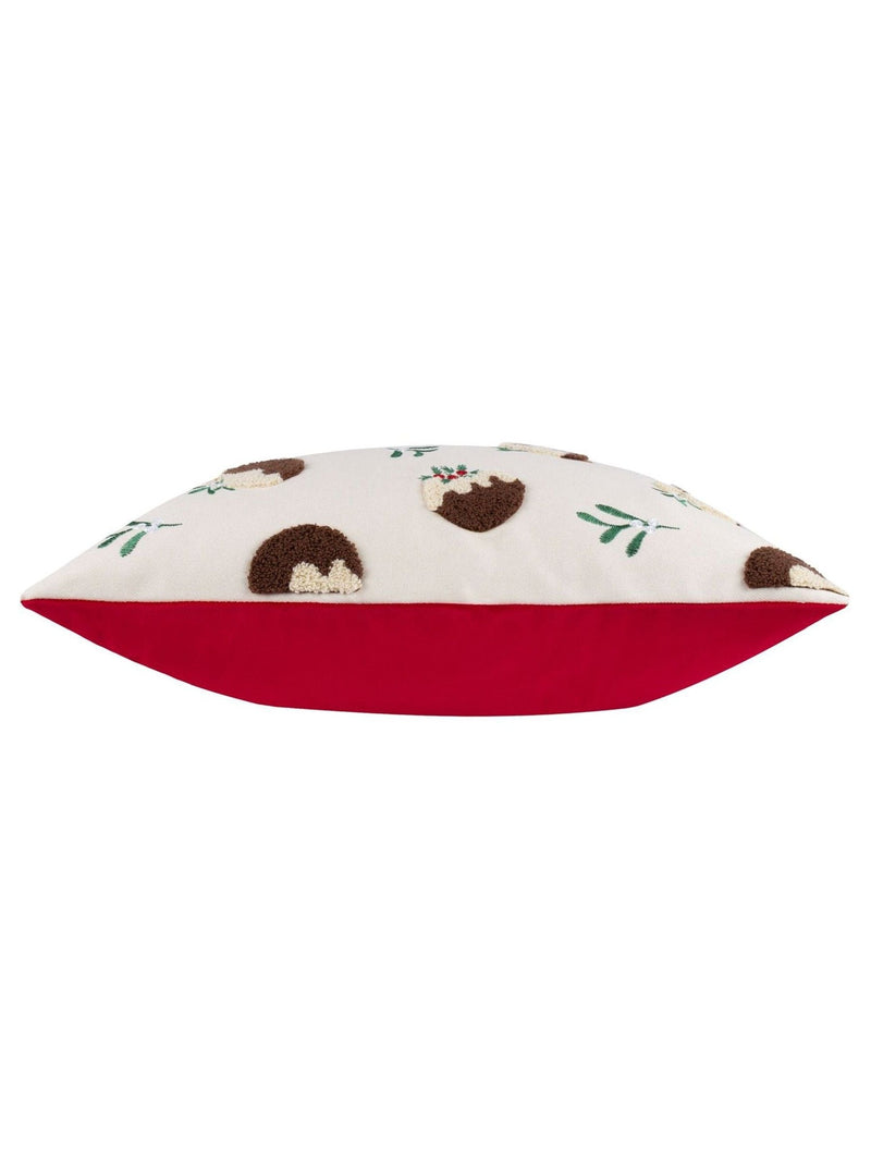Furn multicolour Christmas pudding tufted cushion (British brand)