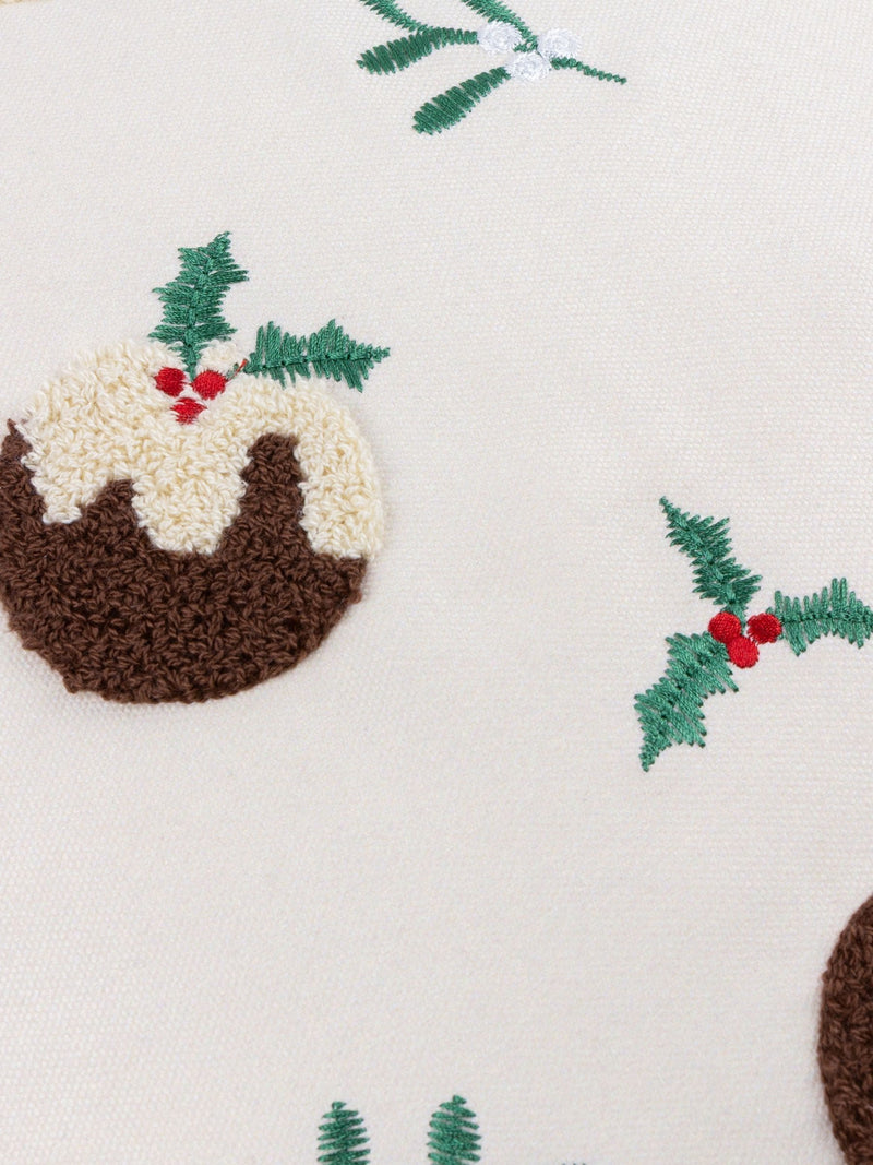 Furn multicolour Christmas pudding tufted cushion (British brand)