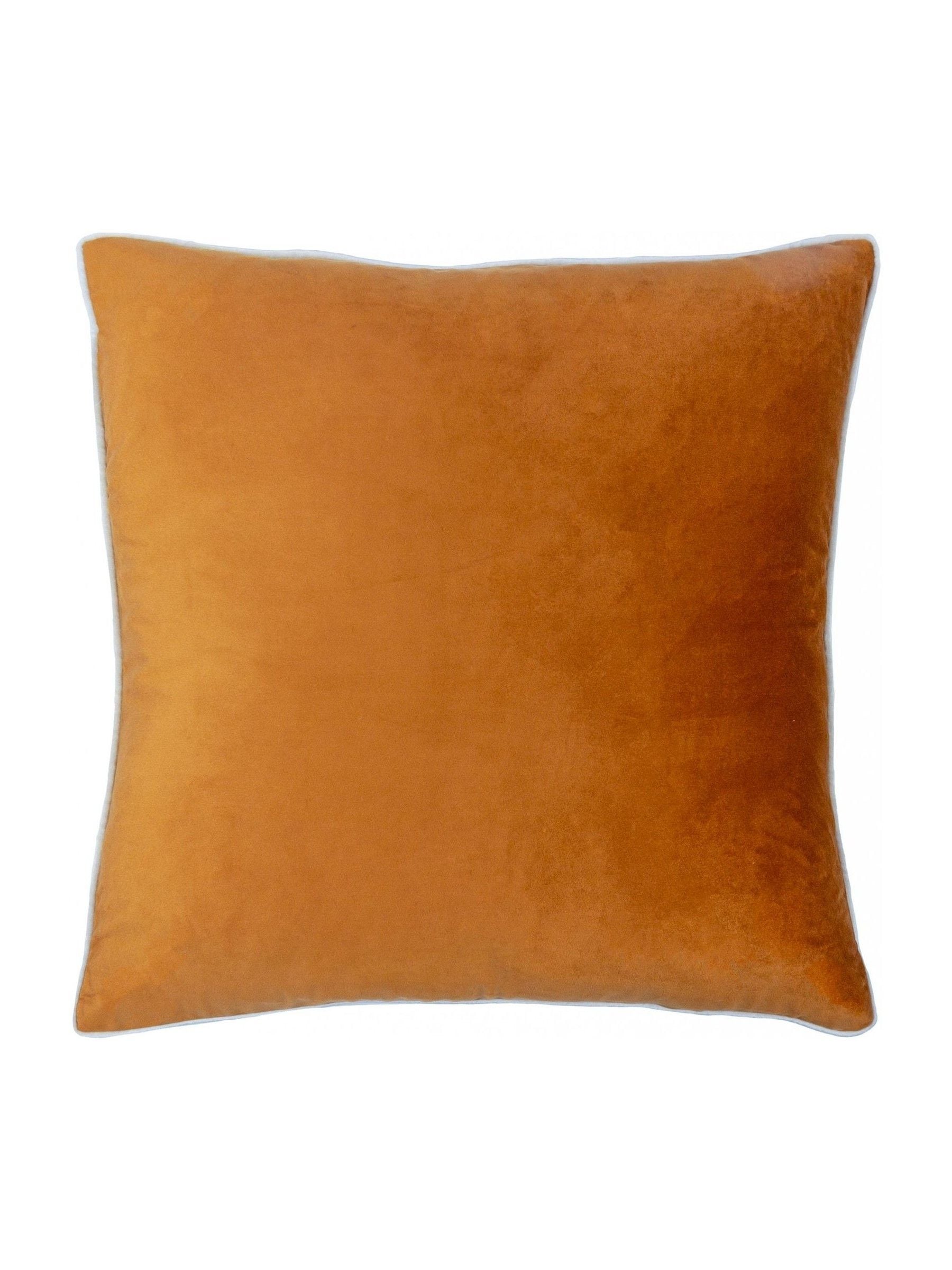 Furn Ginger Ecru Meridian Velvet 45 x 45cm Cushion