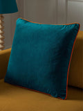 Furn Teal Tiger Meridian Velvet 45 x 45cm Cushion