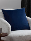 Furn Navy Silver Meridian Velvet 45 x 45cm Cushion