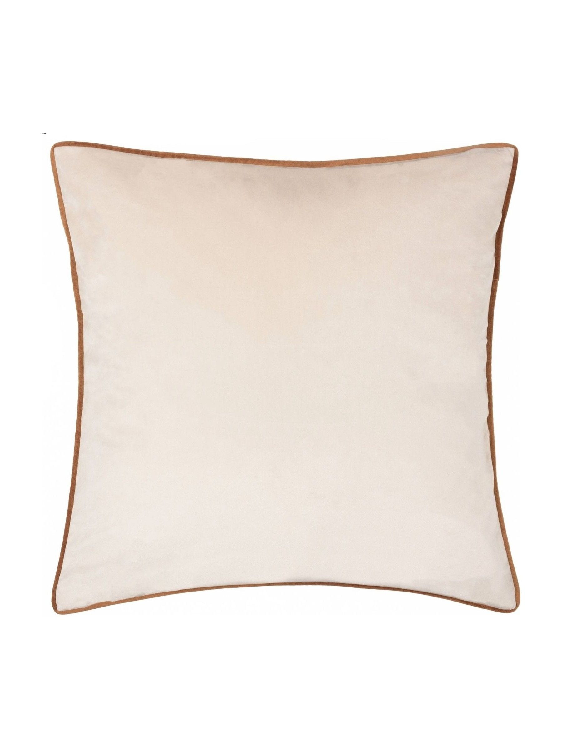 Furn Ecru Ginger Meridian Velvet 45 x 45cm Cushion
