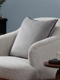 Furn Silver Navy Meridian Velvet 45 x 45cm Cushion