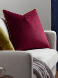 Furn Maroon Moss Meridian Velvet 45 x 45cm Cushion