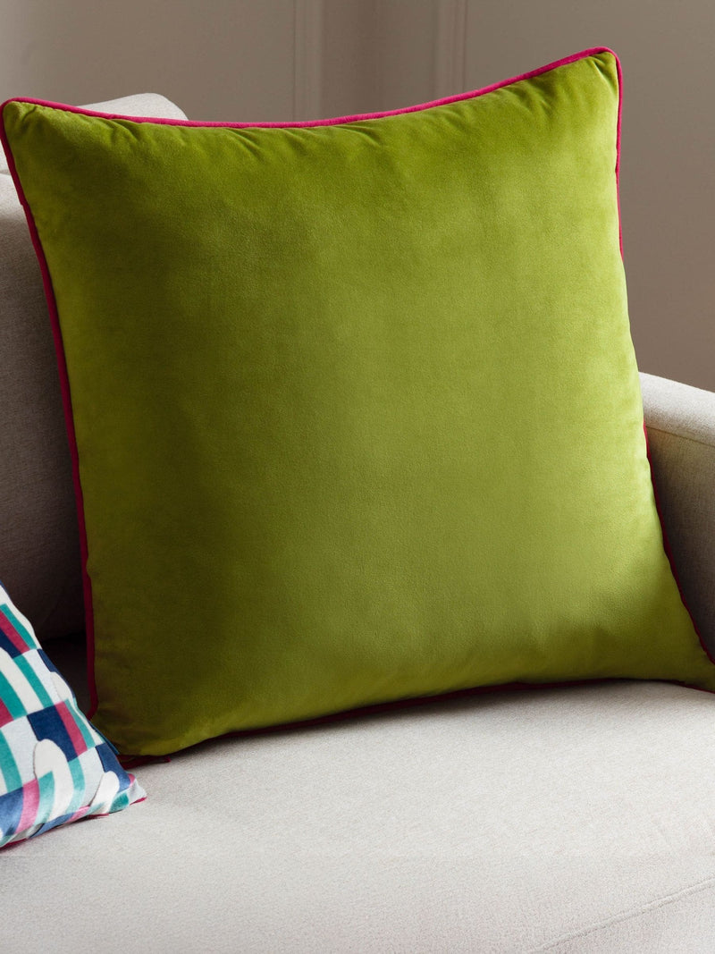 Furn Lime Hot Pink Meridian Velvet 45 x 45cm Cushion